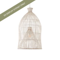 Ventura Rattan Pendant - Bell White