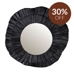 Corfu Wall Mirror - Black