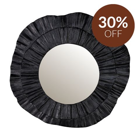 Corfu Wall Mirror - Black
