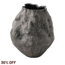 Fluer Porcelain Vase - Charcoal