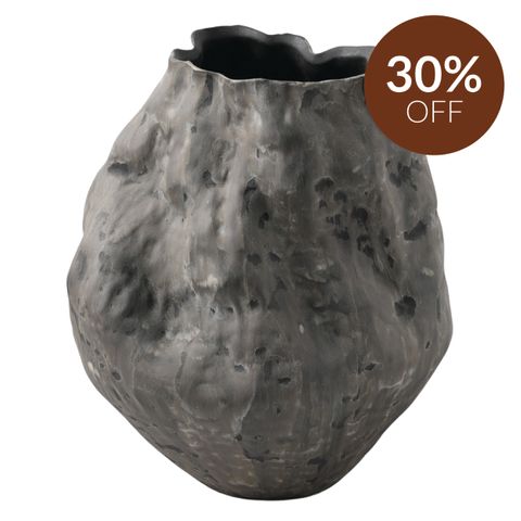 Fluer Porcelain Vase - Charcoal