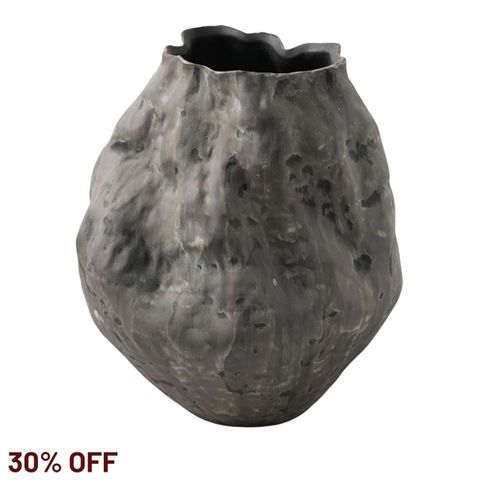 Fluer Porcelain Vase - Charcoal