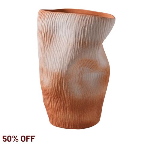 Maeve Porcelain Vase - Large Terracotta