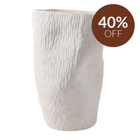Maeve Porcelain Decorative Vase - Large White
