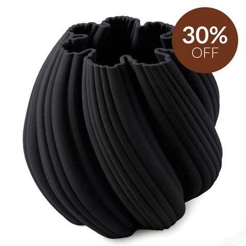 Grace Porcelain Decorative Vase - Large Black