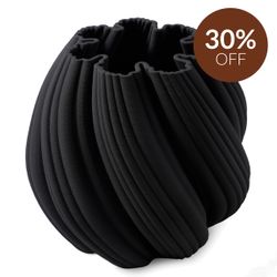 Grace Porcelain Decorative Vase - Large Black