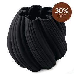 Grace Porcelain Decorative Vase - Large Black
