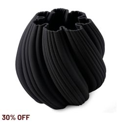 Grace Porcelain Decorative Vase - Large Black