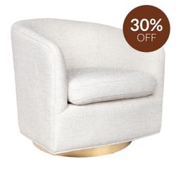 Belvedere Swivel Arm Chair - Natural Tweed