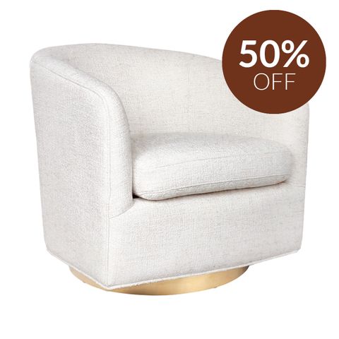 Belvedere Swivel Arm Chair - Natural Tweed