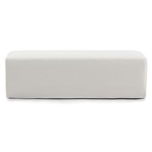 Eden Slip Cover Bench Ottoman - Off White Linen - OUTLET NSW