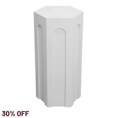 Winston Tall Side Table - White