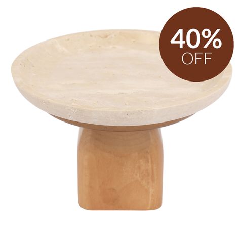 Edith Footed Bowl - Small Natural