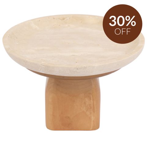 Edith Footed Bowl - Small Natural