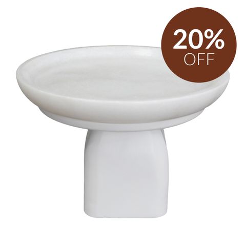 Edith Footed Bowl - Small White
