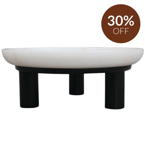 Eileen Footed Bowl - Large Black
