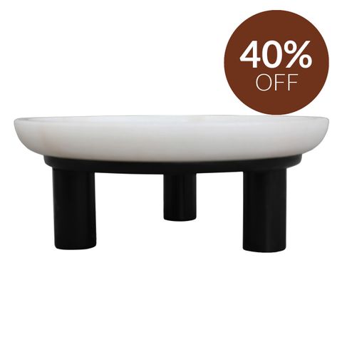 Eileen Footed Bowl - Large Black