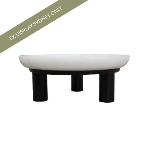 Eileen Footed Bowl - Large Black - OUTLTE NSW