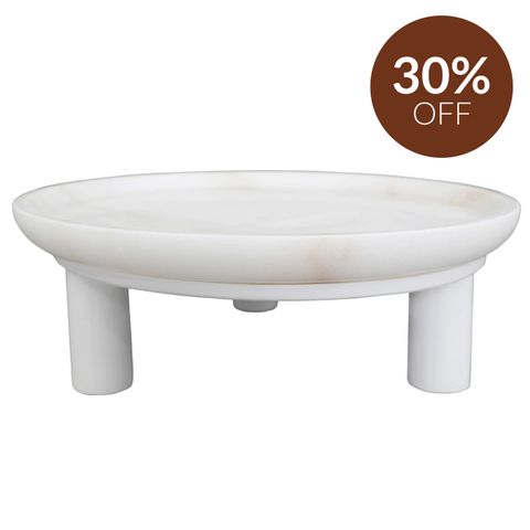 Eileen Footed Bowl - Large White