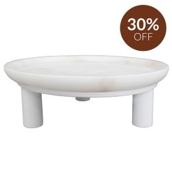 Eileen Footed Bowl - Large White