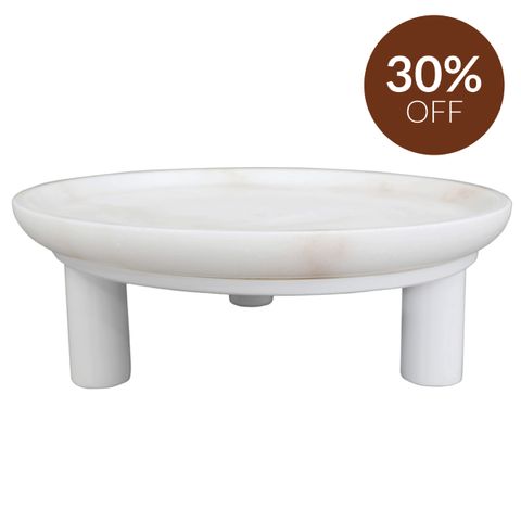 Eileen Footed Bowl - Large White