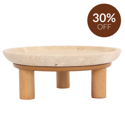 Eileen Footed Bowl - Small Natural