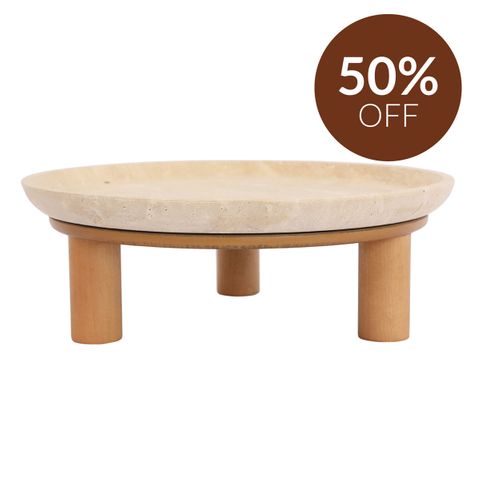 Eileen Footed Bowl - Large Natural