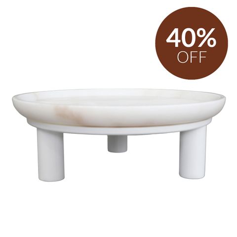 Eileen Footed Bowl - Small White