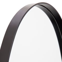 Lucille Oval Wall Mirror - Black - VIC OUTLET