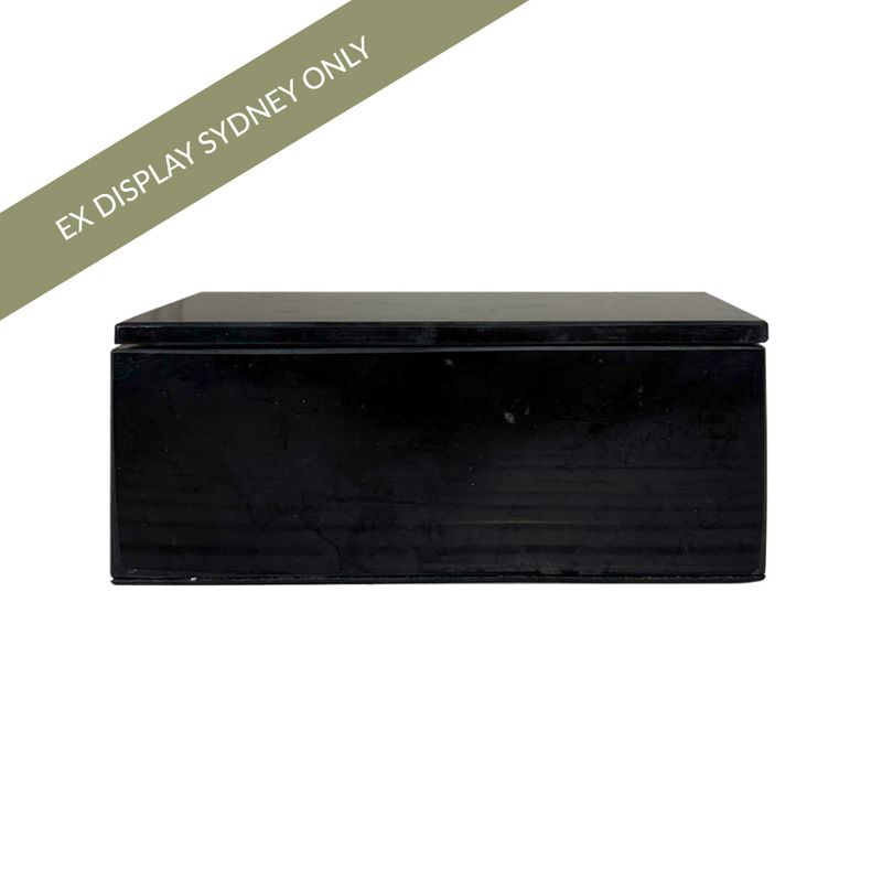 Everly Marble Storage Box - Medium Black - OUTLET NSW