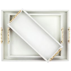 Palm Springs Rectangular Tray - Small Off White - OUTLET VIC