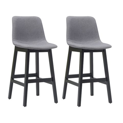 Jermaine Bar Stool Set of 2 - Stone Grey