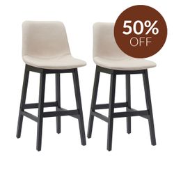 Jermaine Bar Stool Set of 2 - Sand