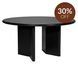 Montauk Round Dining Table - 1.5m Black