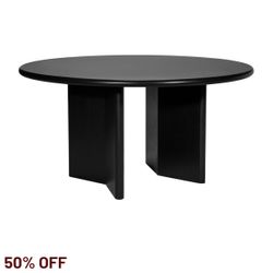 Montauk Round Dining Table - 1.5m Black