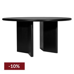 Montauk Round Dining Table - 1.5m Black