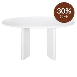 Montauk Round Dining Table - 1.5m White