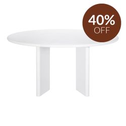 Montauk Round Dining Table - 1.5m White
