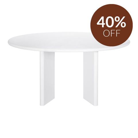 Montauk Round Dining Table - 1.5m White