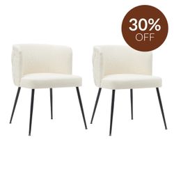 Whitney Dining Chair Set of 2 - Off White