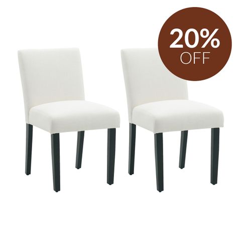Christie Dining Chair Set of 2 - Off White