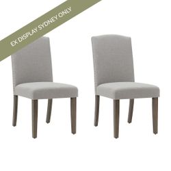 Lethbridge Dining Chair Set of 2 - Taupe - OUTLET NSW