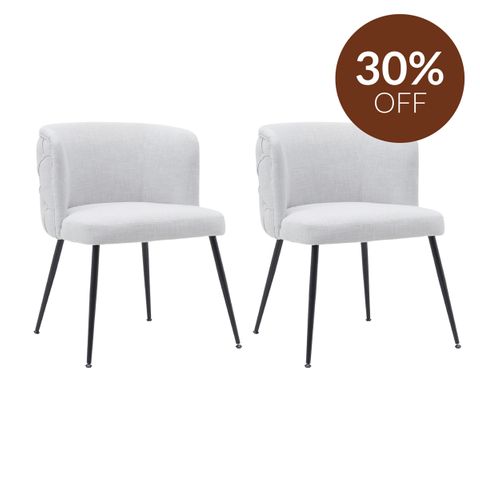 Whitney Dining Chair Set of 2 - Dusk Grey