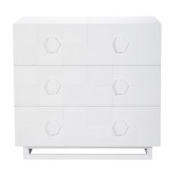 Alton 3 Drawer Chest -  White