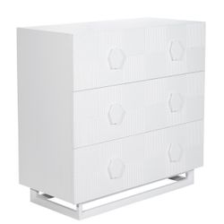 Alton 3 Drawer Chest -  White