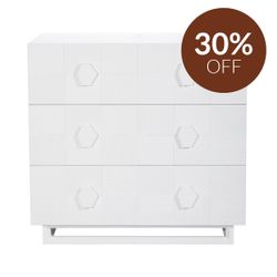 Alton 3 Drawer Chest -  White