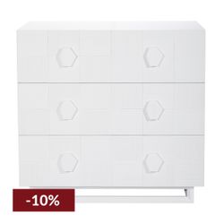 Alton 3 Drawer Chest -  White