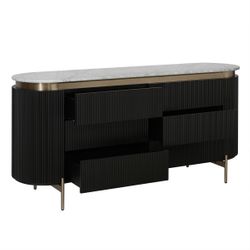 Demarco 6 Drawer Chest - Black