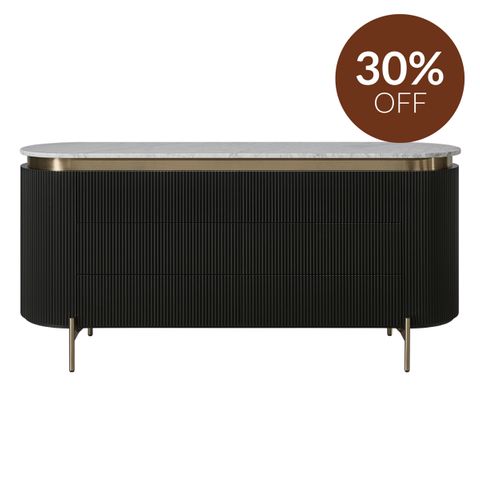 Demarco 6 Drawer Chest - Black