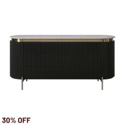 Demarco 6 Drawer Chest - Black
